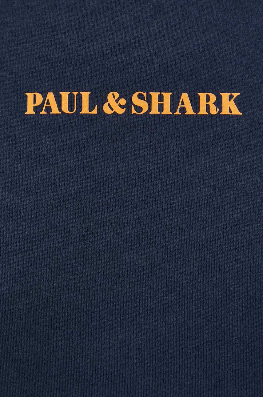 Paul&Shark Bavlněné tričko tmavomodrá barva s potiskem - Pepit.cz