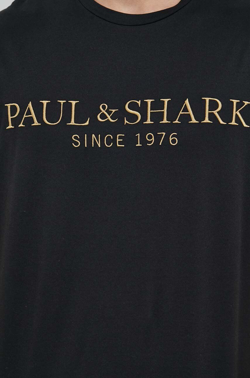 Paul&Shark Bavlněné tričko bílá barva s aplikací - Pepit.cz