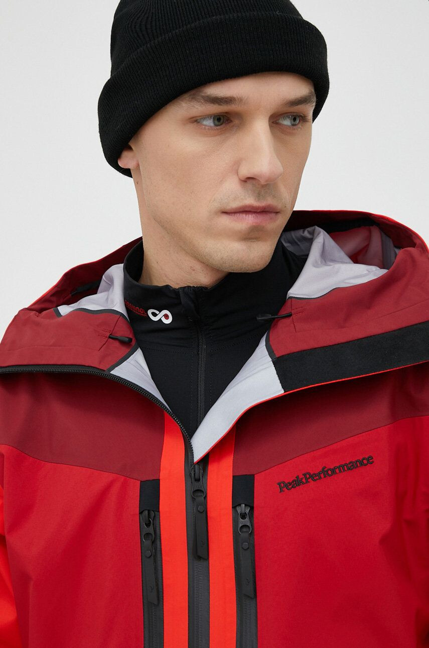 Peak Performance Bunda Gravity Gore-Tex červená barva - Pepit.cz