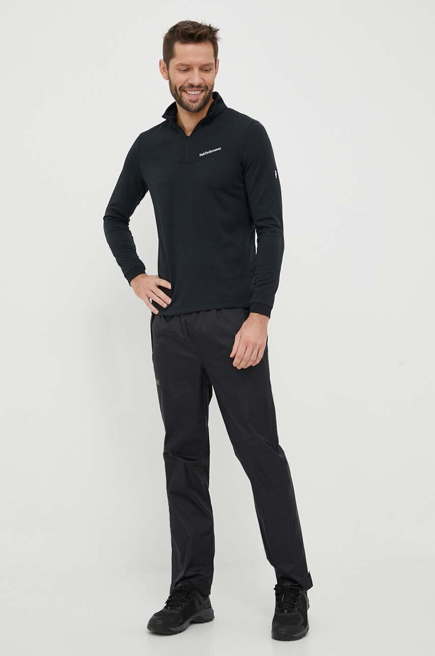 Peak Performance Sportovní mikina Chase Half Zip černá barva - Pepit.cz