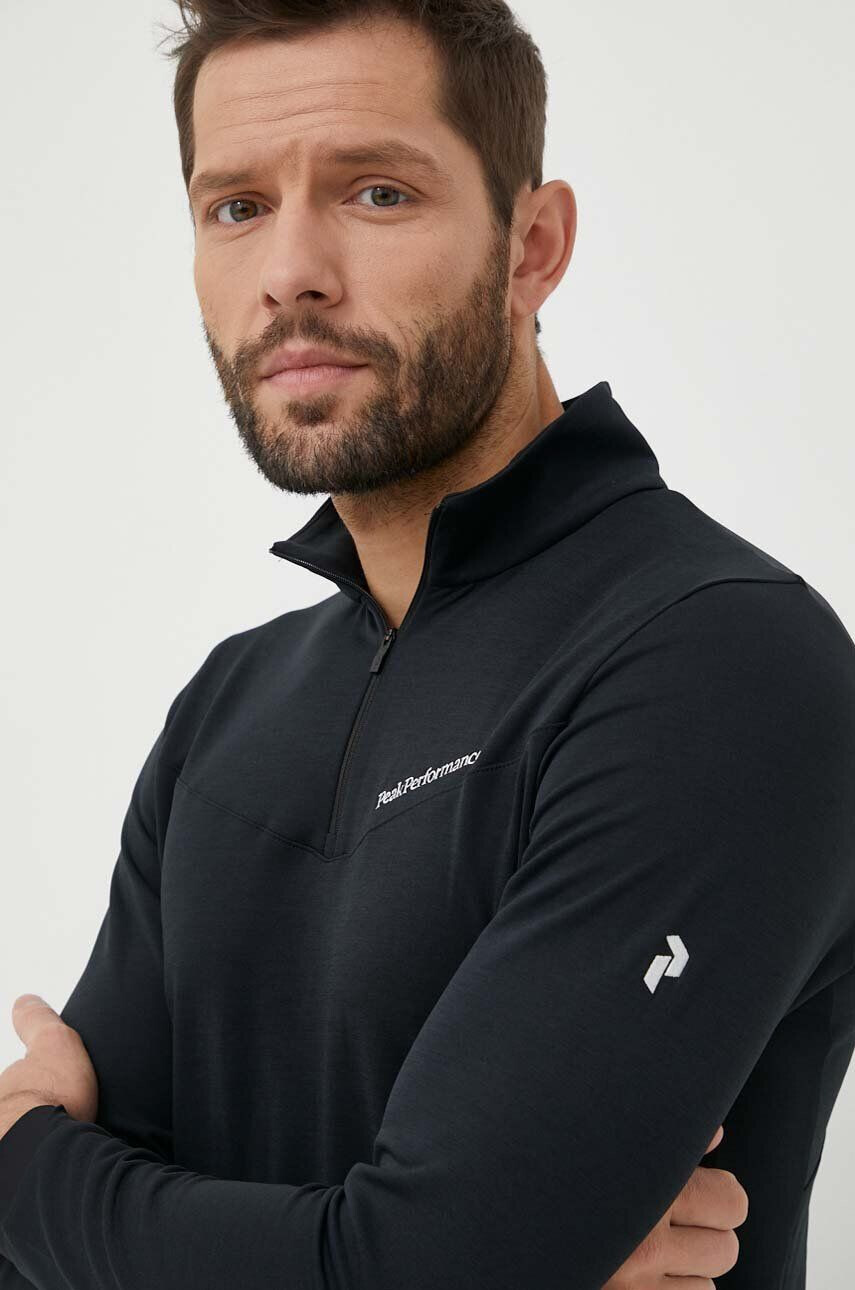 Peak Performance Sportovní mikina Chase Half Zip černá barva - Pepit.cz