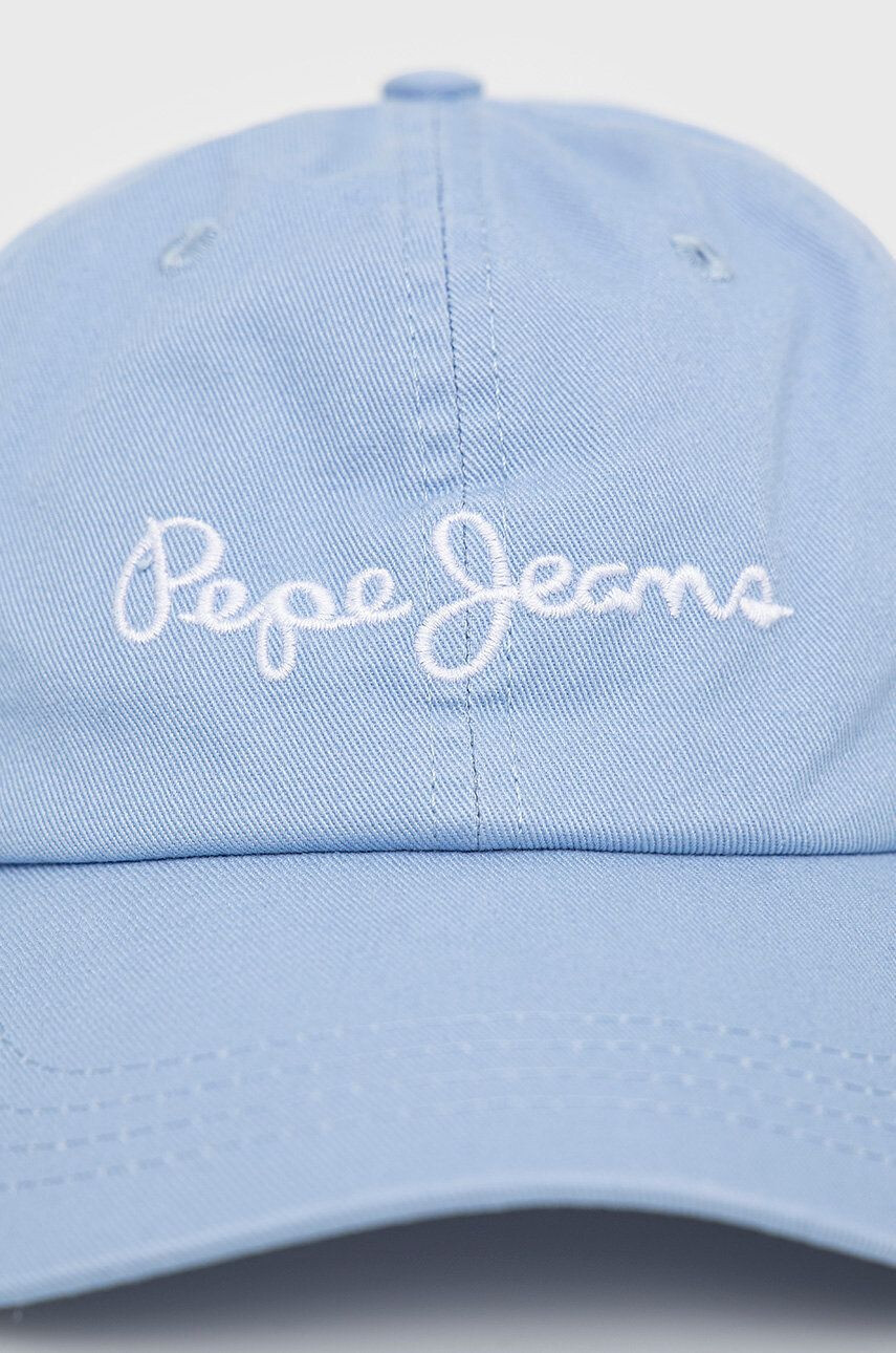 Pepe Jeans Bavlněná čepice Lucia Cap žlutá barva s aplikací - Pepit.cz