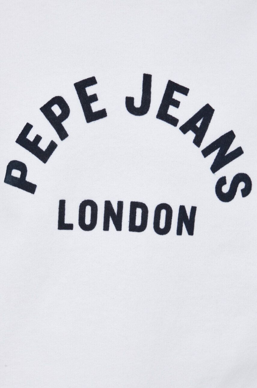 Pepe Jeans Bavlněná mikina pánská bílá barva vzorovaná - Pepit.cz