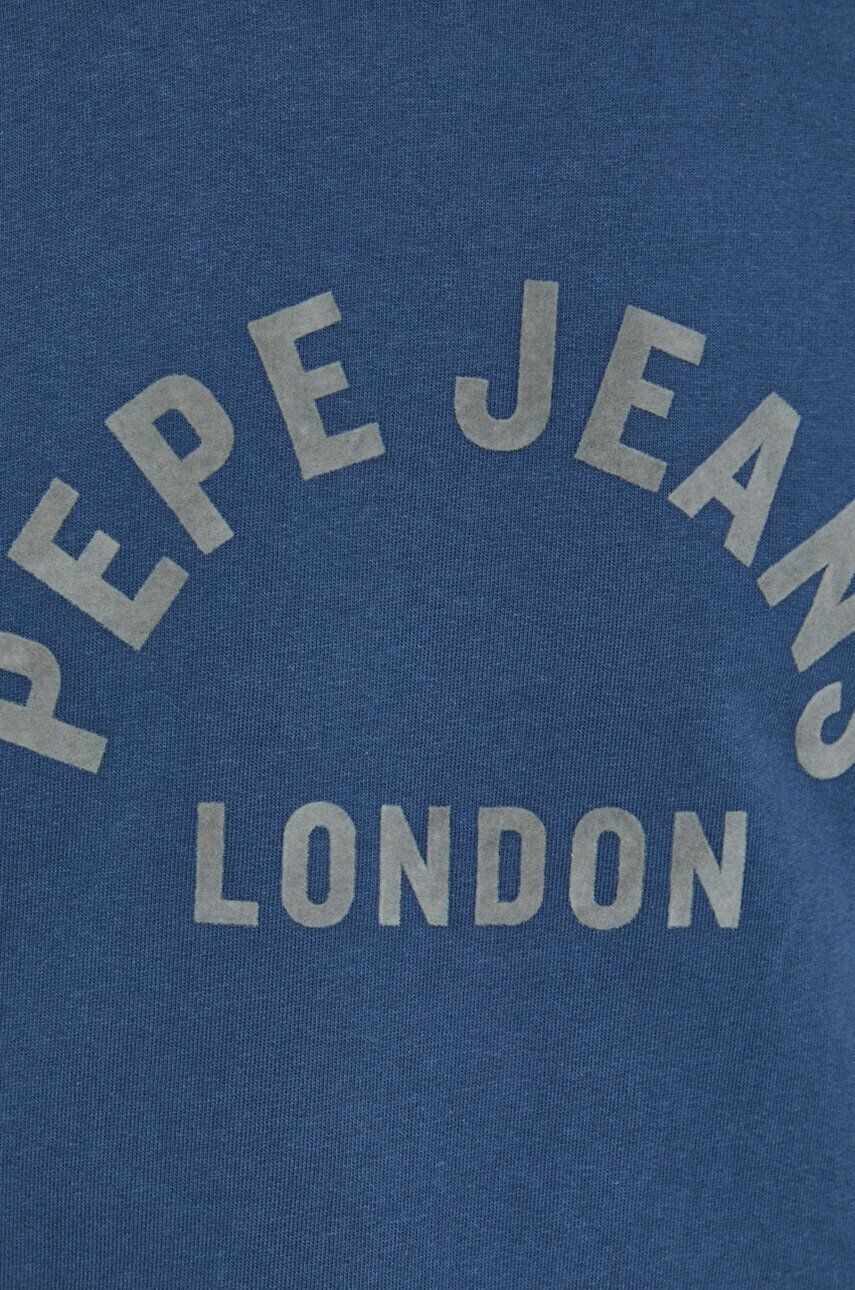 Pepe Jeans Bavlněná mikina pánská tmavomodrá barva vzorovaná - Pepit.cz