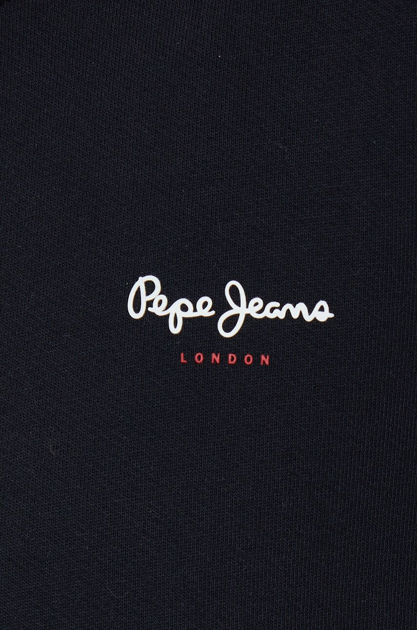 Pepe Jeans Bavlněná mikina dámská černá barva s potiskem - Pepit.cz