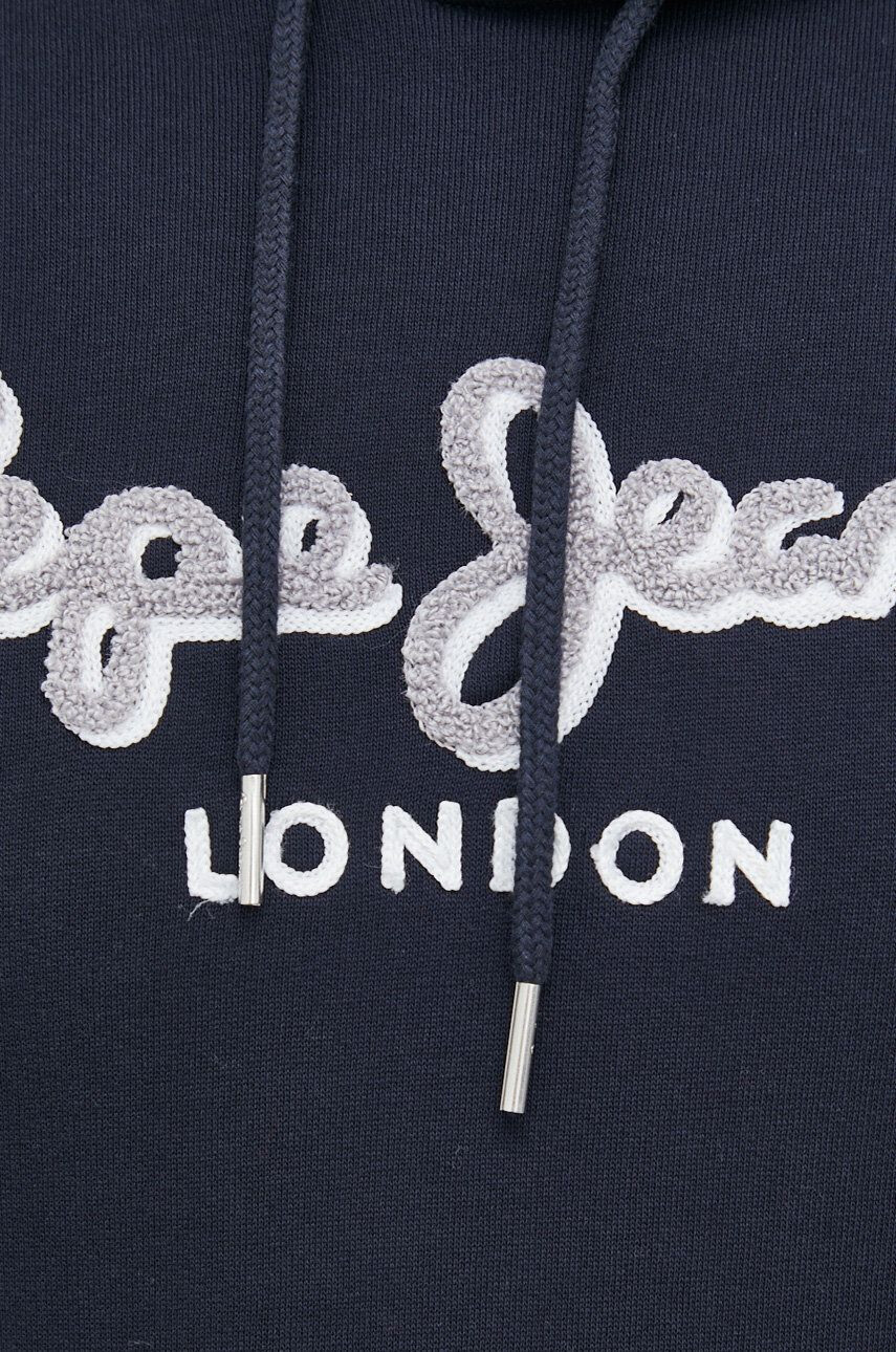 Pepe Jeans Bavlněná mikina pánská tmavomodrá barva s aplikací - Pepit.cz