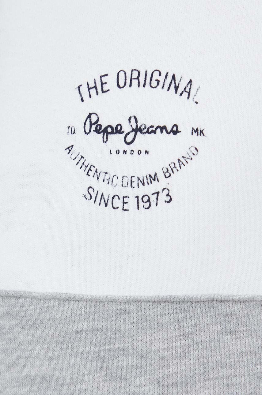 Pepe Jeans Bavlněná mikina Abel pánská tmavomodrá barva s kapucí vzorovaná - Pepit.cz