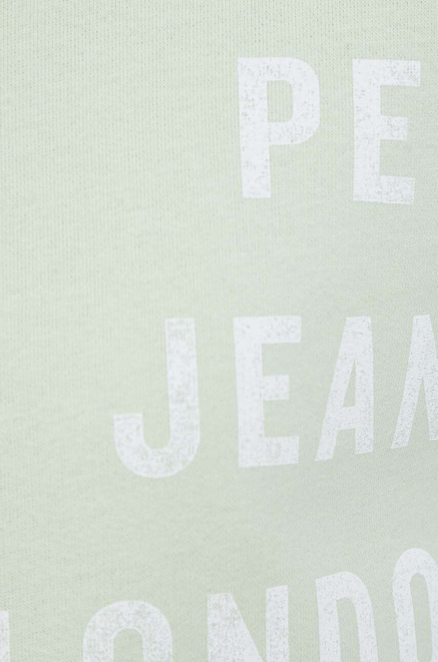 Pepe Jeans Bavlněná mikina Alanis dámská zelená barva s potiskem - Pepit.cz