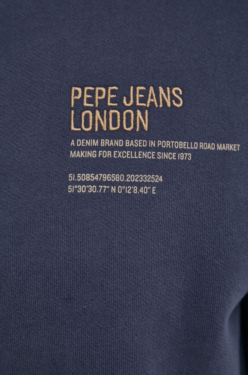 Pepe Jeans Bavlněná mikina Avery pánská tmavomodrá barva s potiskem - Pepit.cz