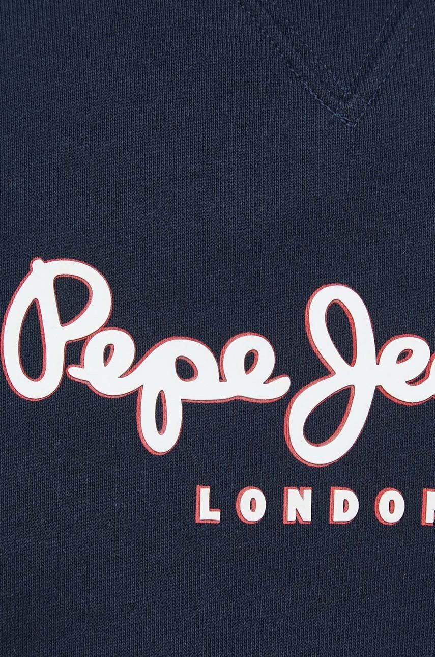 Pepe Jeans Bavlněná mikina Edward pánská tmavomodrá barva s potiskem - Pepit.cz