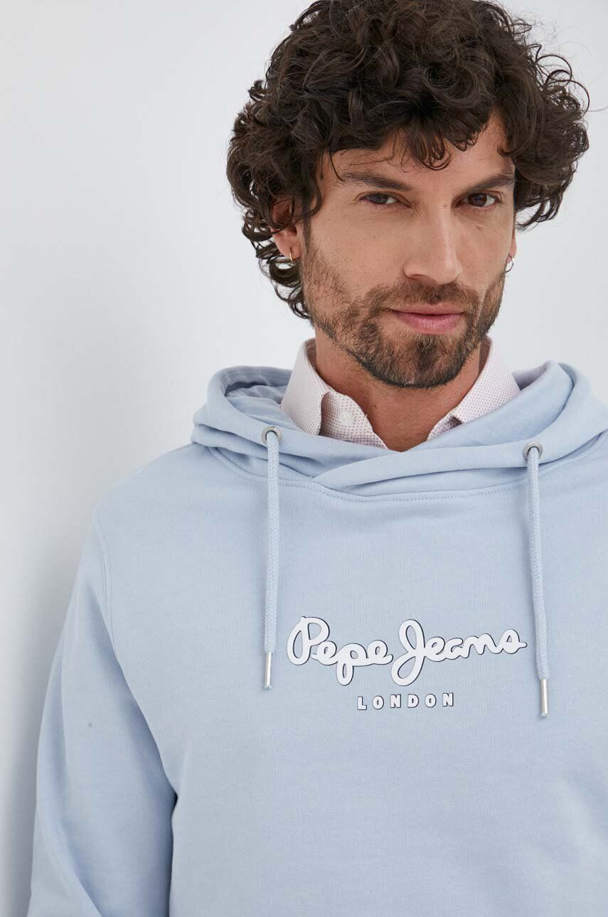 Pepe Jeans Bavlněná mikina Edward Hoodie pánská s kapucí s potiskem - Pepit.cz