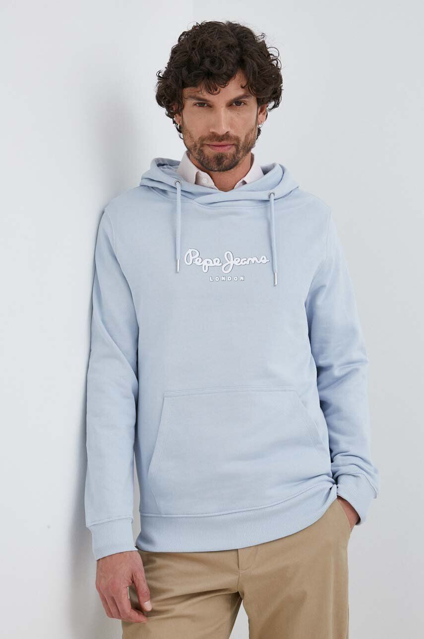 Pepe Jeans Bavlněná mikina Edward Hoodie pánská s kapucí s potiskem - Pepit.cz