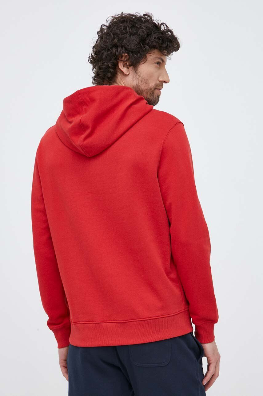 Pepe Jeans Bavlněná mikina Edward Hoodie pánská červená barva s kapucí s potiskem - Pepit.cz