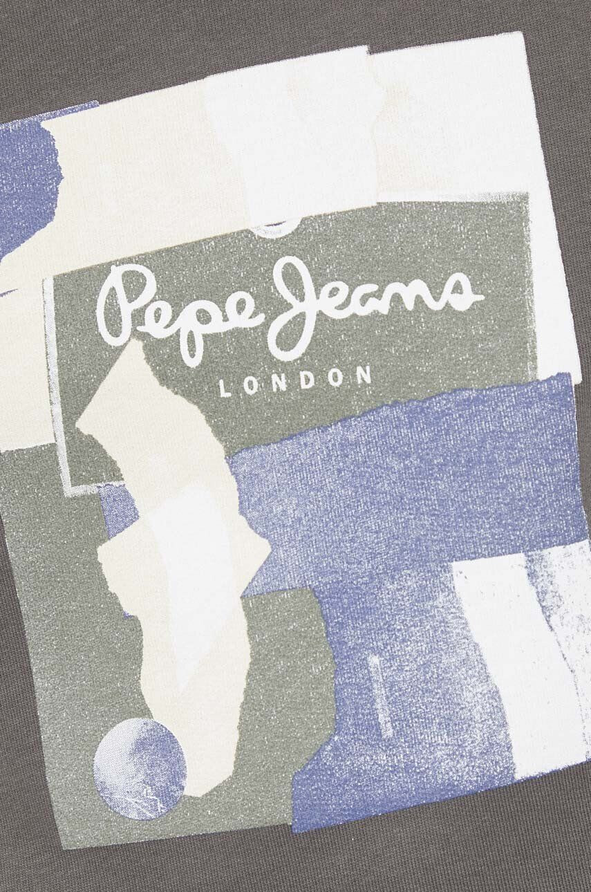 Pepe Jeans Bavlněná mikina Oldwive pánská zelená barva s potiskem - Pepit.cz