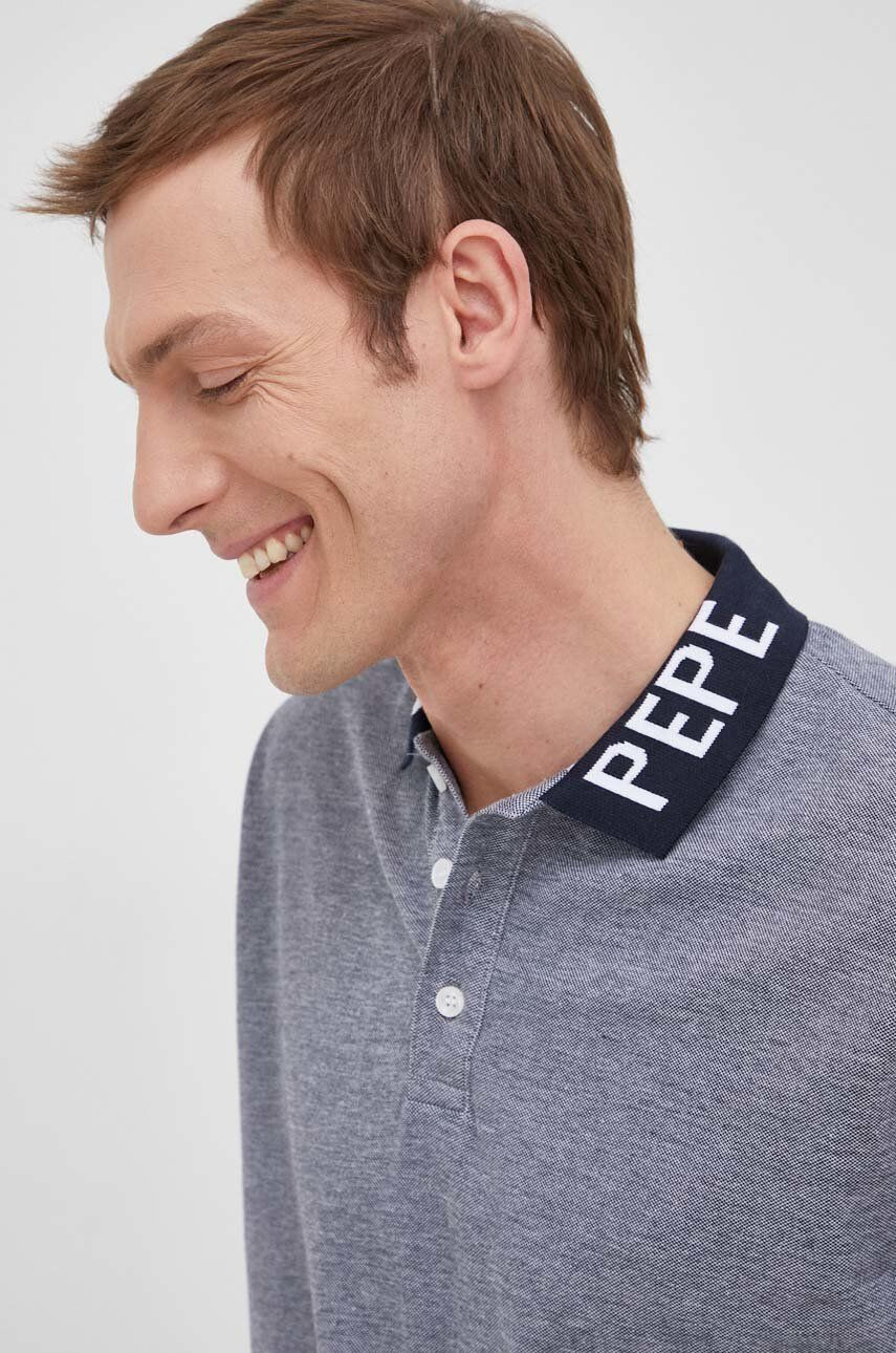 Pepe Jeans Bavlněné polo tričko Fabrice D tmavomodrá barva - Pepit.cz