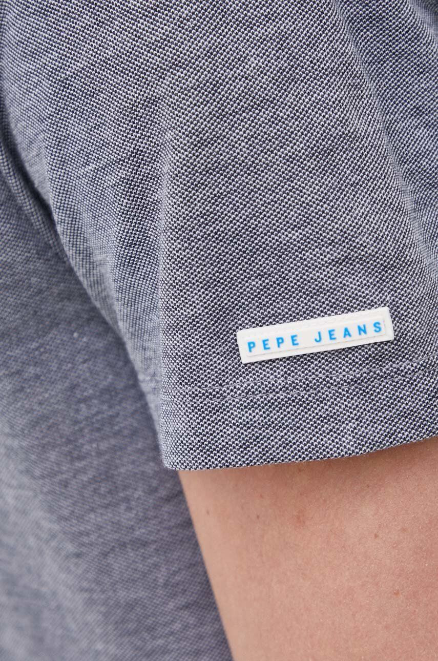 Pepe Jeans Bavlněné polo tričko Fabrice D tmavomodrá barva - Pepit.cz