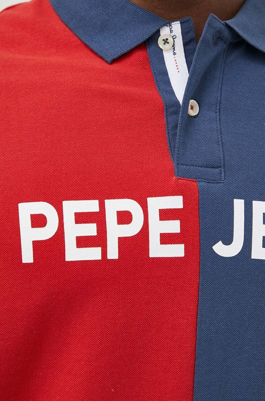 Pepe Jeans Bavlněné polo tričko Jan s potiskem - Pepit.cz