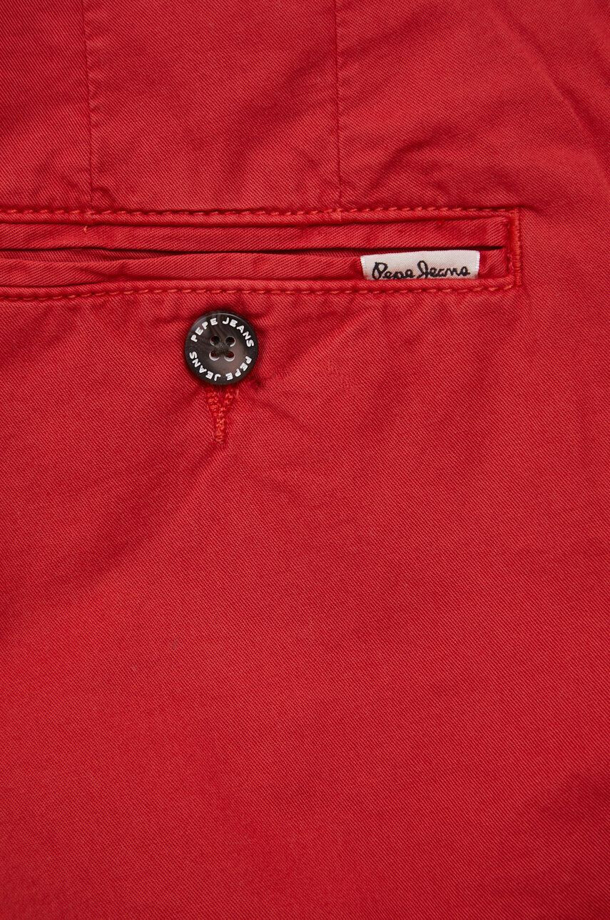 Pepe Jeans Bavlněné šortky Balboa Short dámské červená barva hladké medium waist - Pepit.cz