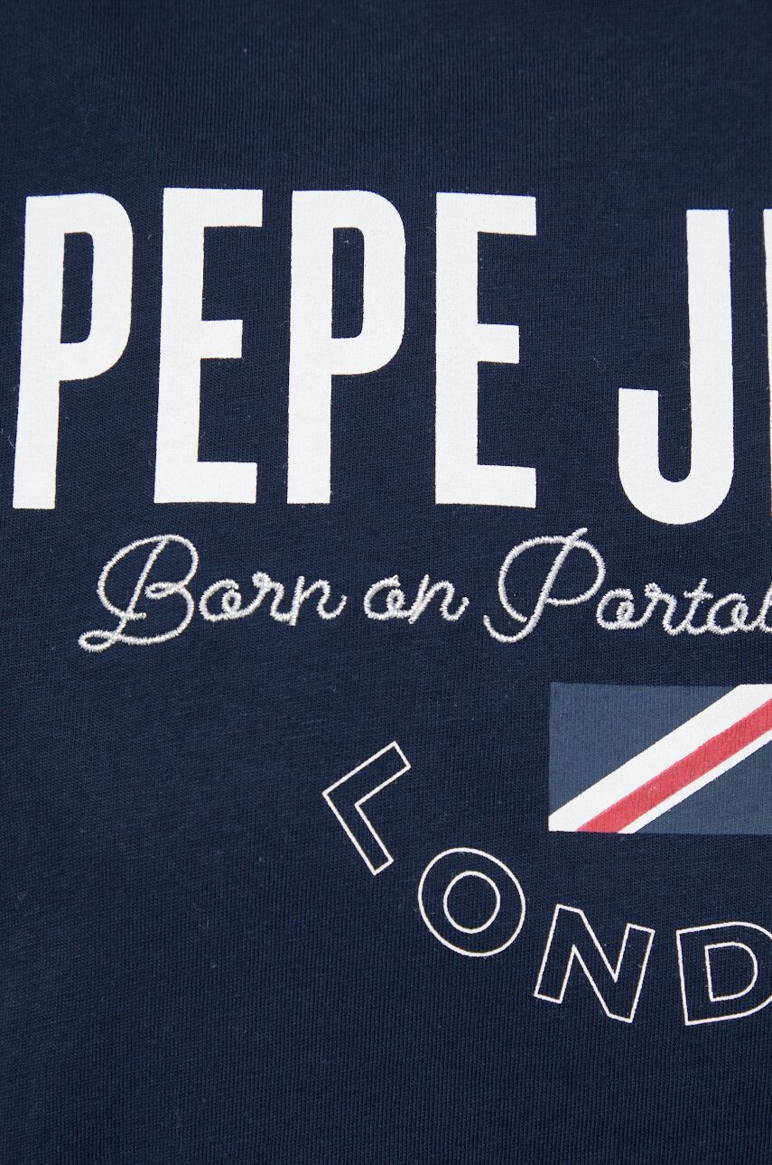 Pepe Jeans Bavlněné tričko béžová barva s potiskem - Pepit.cz