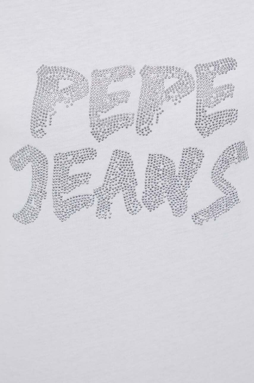 Pepe Jeans Bavlněné tričko bílá barva - Pepit.cz