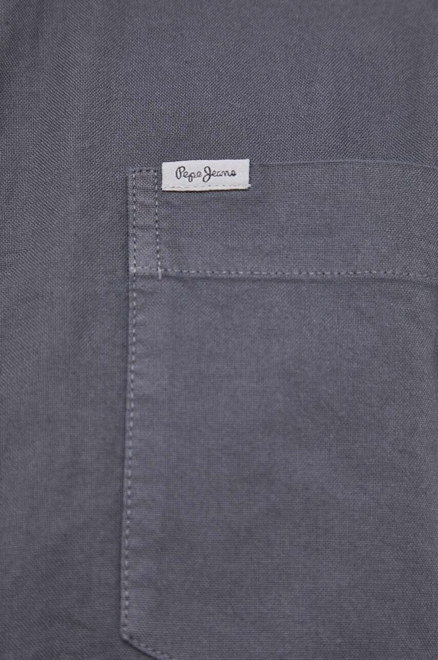 Pepe Jeans Košile šedá barva regular s límečkem button-down - Pepit.cz