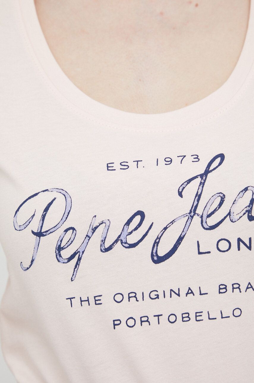 Pepe Jeans Bavlněné tričko Baia růžová barva - Pepit.cz