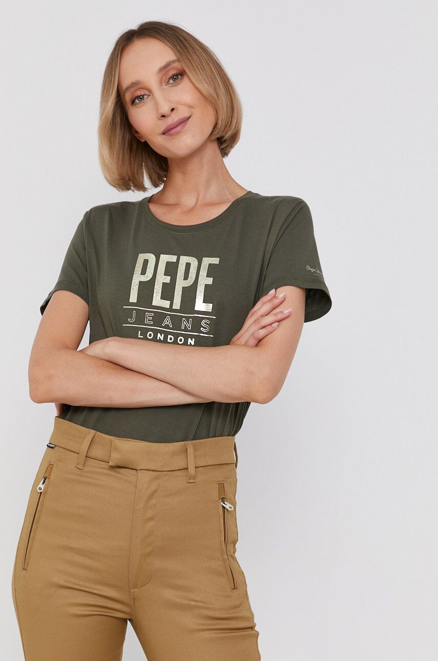 Pepe Jeans Bavlněné tričko Blancas - Pepit.cz