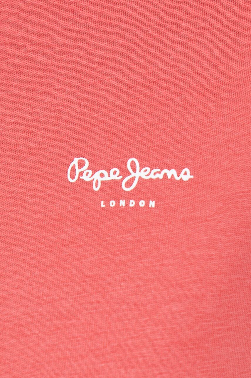 Pepe Jeans Bavlněné tričko Bloom červená barva - Pepit.cz