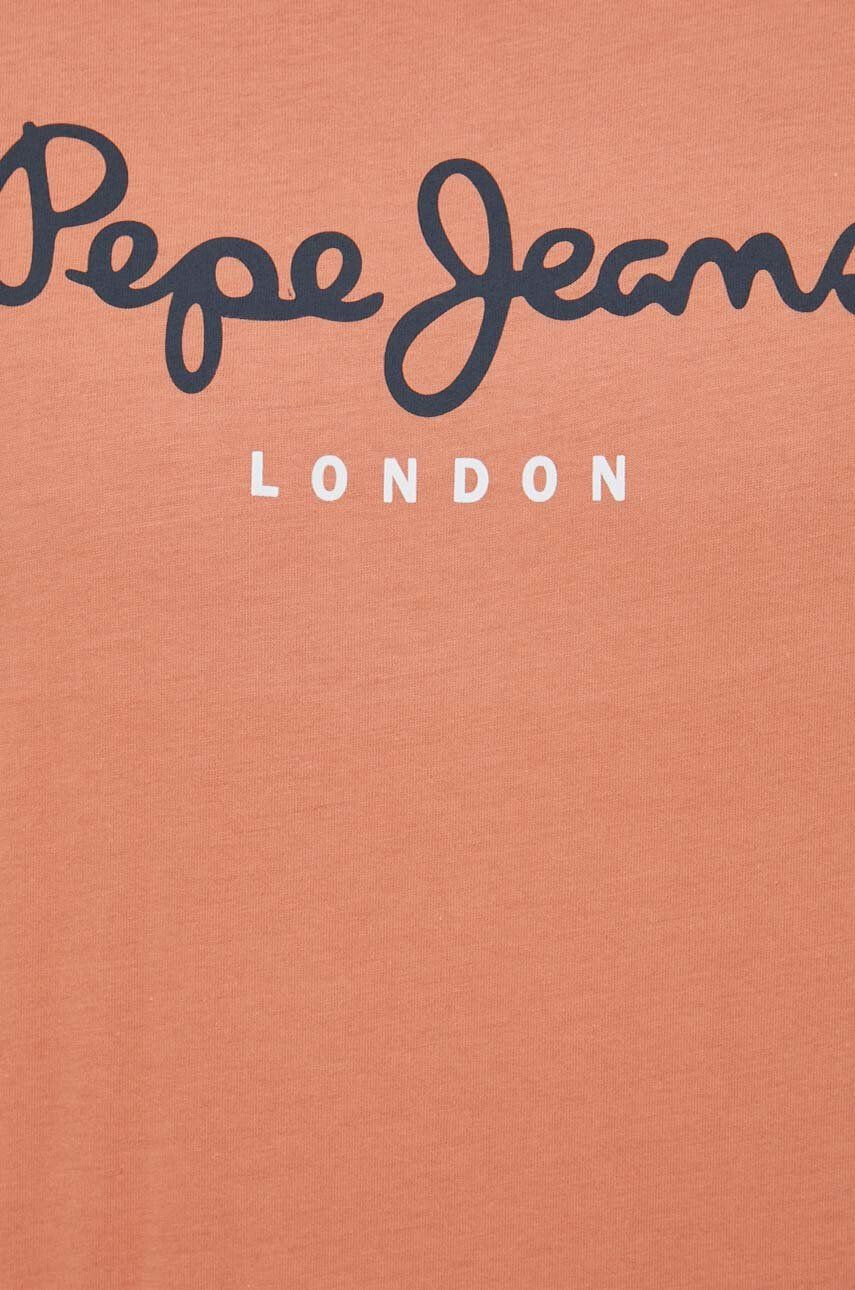 Pepe Jeans Bavlněné tričko Eggo tmavomodrá barva s potiskem - Pepit.cz