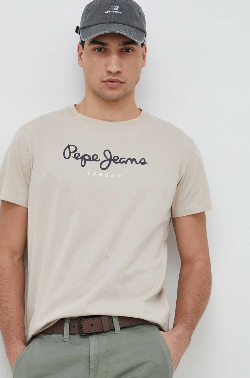 Pepe Jeans Bavlněné tričko Eggo s potiskem - Pepit.cz