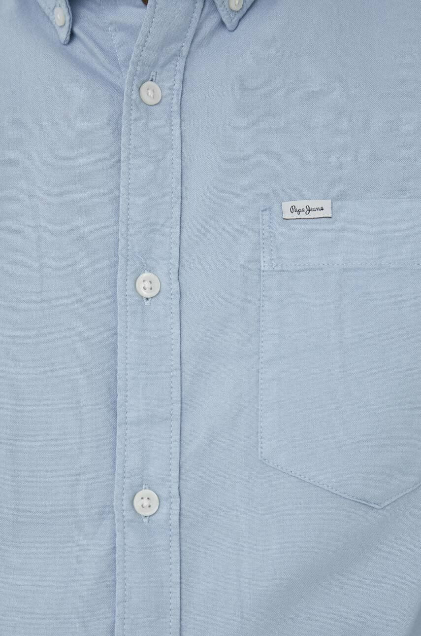 Pepe Jeans Košile Fabio růžová barva regular s límečkem button-down - Pepit.cz