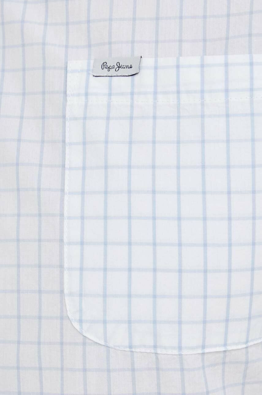 Pepe Jeans Bavlněné tričko Larry bílá barva slim s límečkem button-down - Pepit.cz