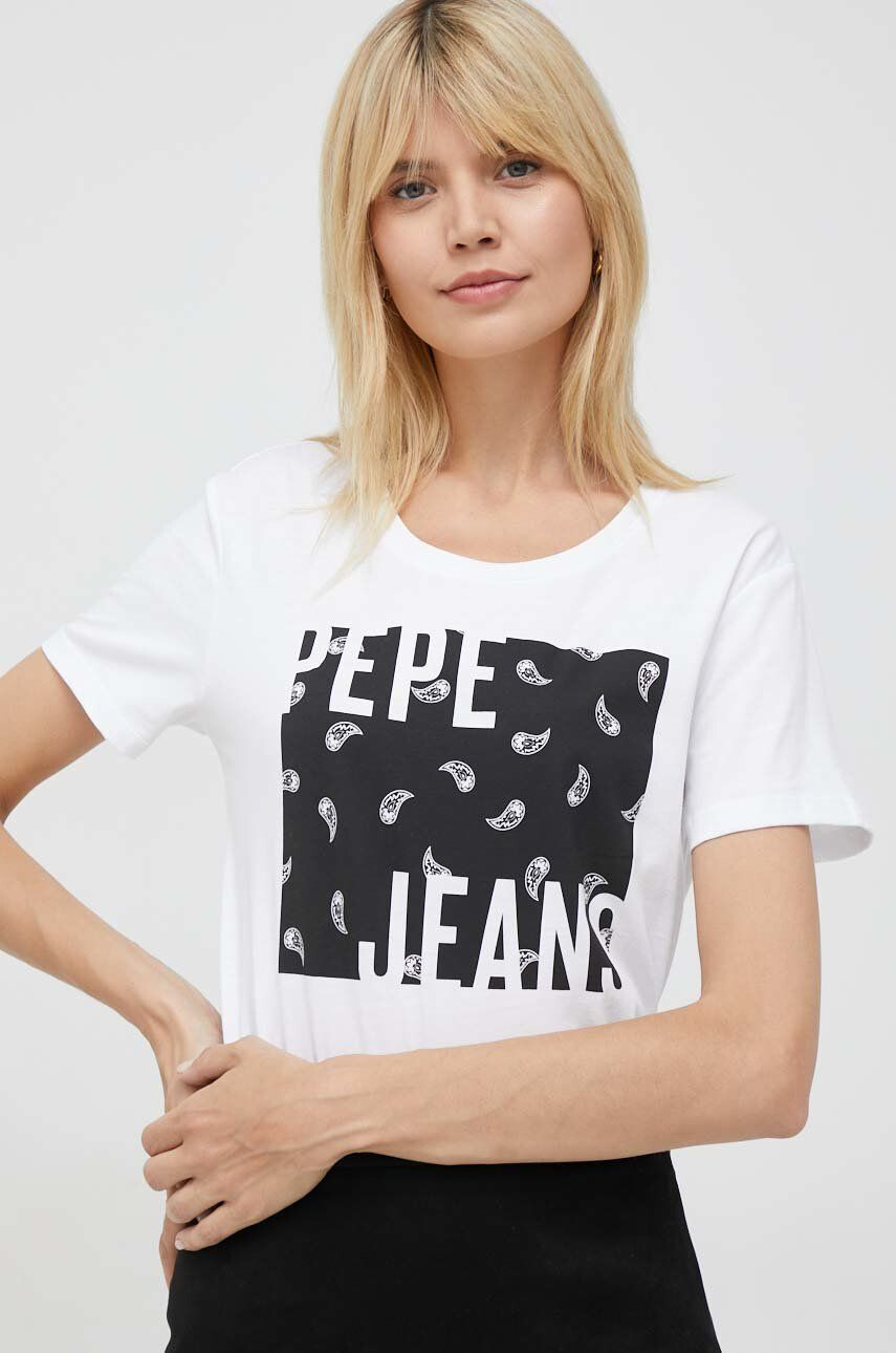 Pepe Jeans Bavlněné tričko Lucie - Pepit.cz