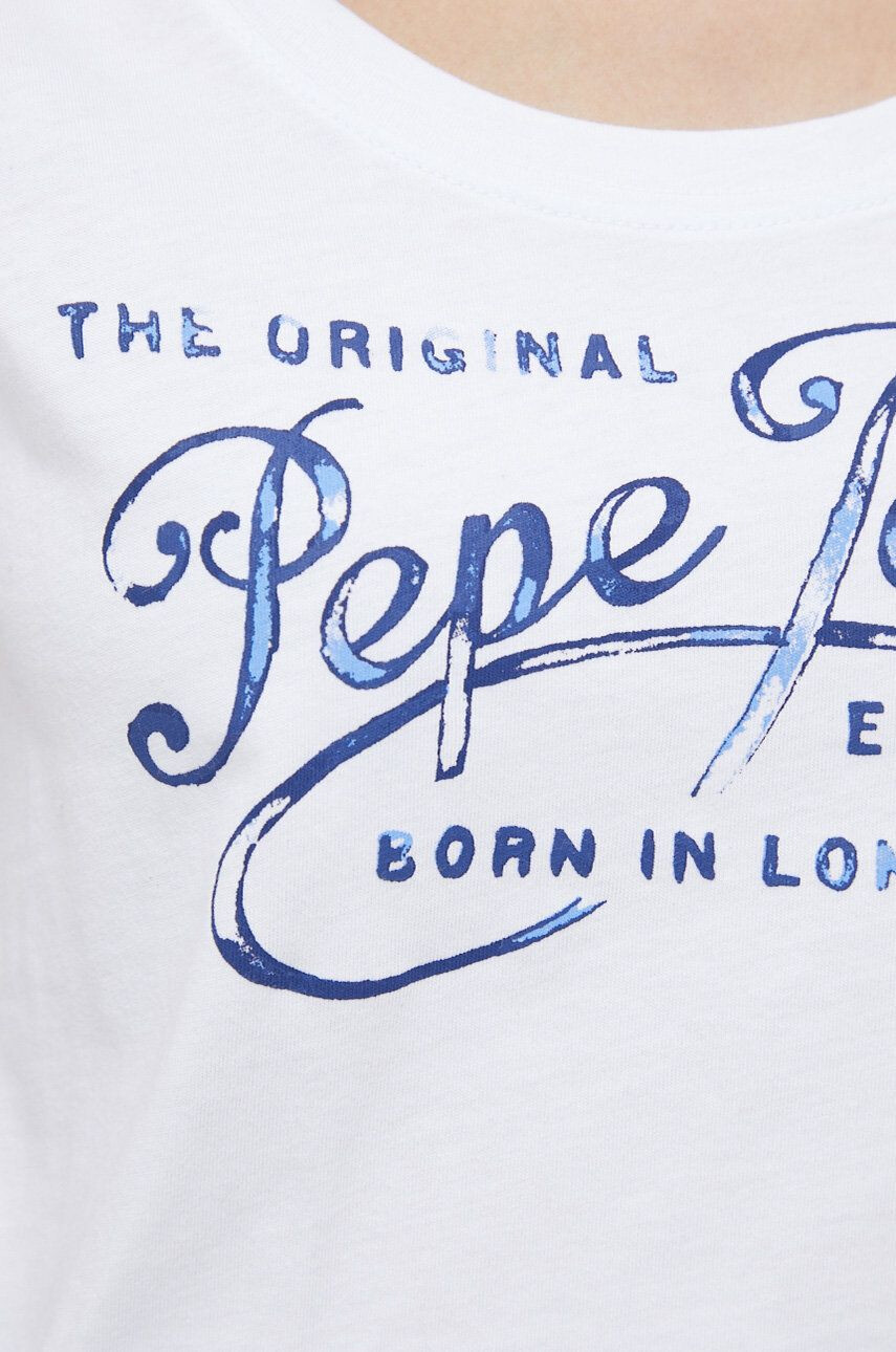 Pepe Jeans Bavlněné tričko Mery bílá barva - Pepit.cz