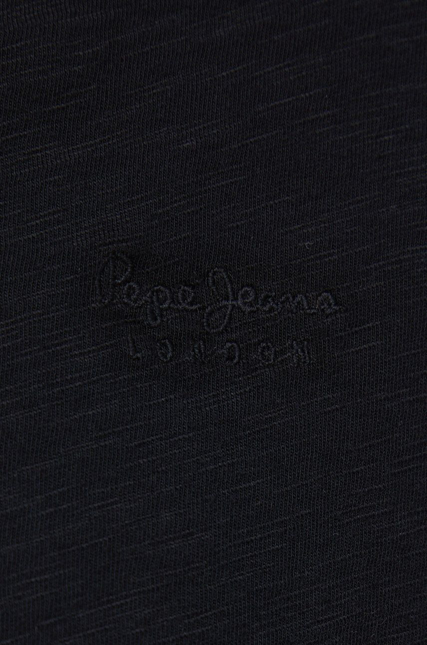 Pepe Jeans Bavlněné tričko s dlouhým rukávem černá barva - Pepit.cz