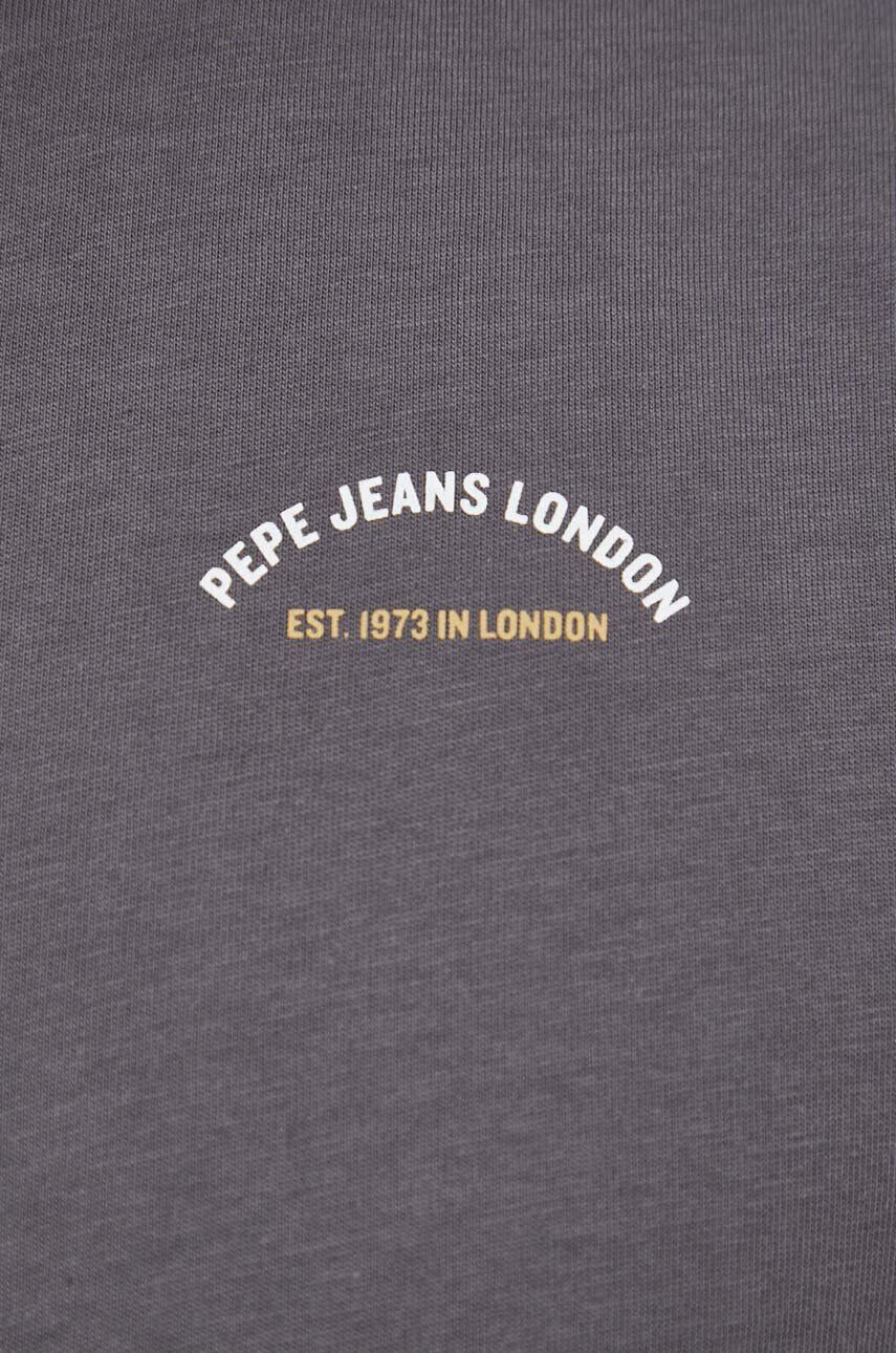 Pepe Jeans Bavlněné tričko Wembley šedá barva - Pepit.cz