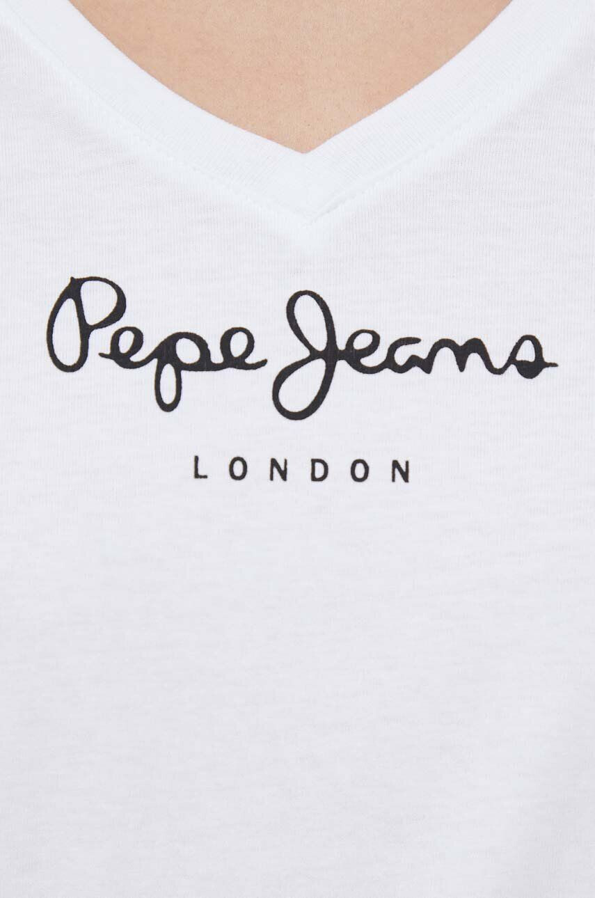 Pepe Jeans Bavlněné tričko Wendy bílá barva - Pepit.cz