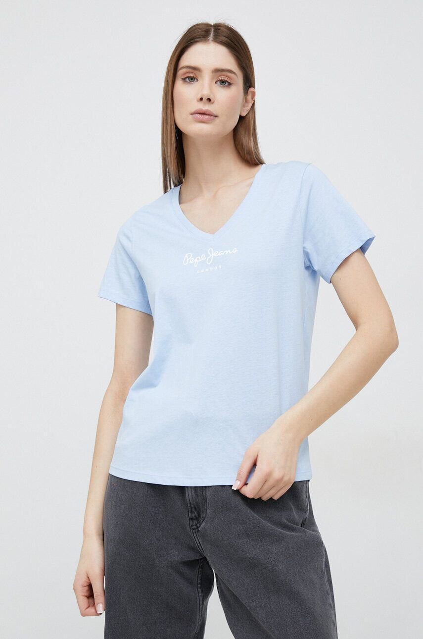 Pepe Jeans Bavlněné tričko Wendy V Neck - Pepit.cz