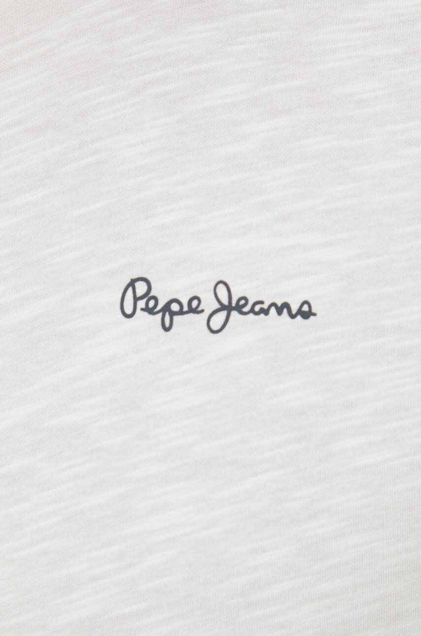 Pepe Jeans Bavlněné tričko Wiltshire bílá barva s potiskem - Pepit.cz