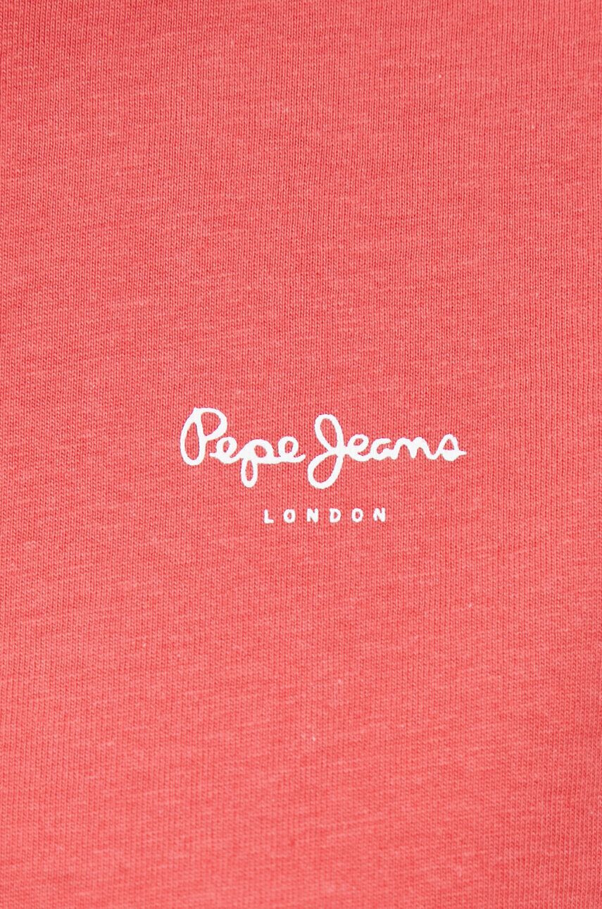 Pepe Jeans Bavlněné tričko Wimani červená barva - Pepit.cz