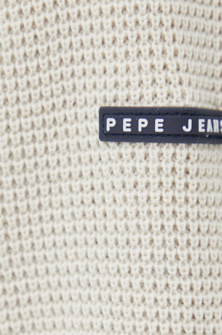 Pepe Jeans Bavlněný svetr Daniel béžová barva lehký - Pepit.cz