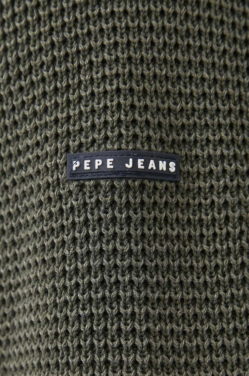 Pepe Jeans Bavlněný svetr Dean zelená barva - Pepit.cz