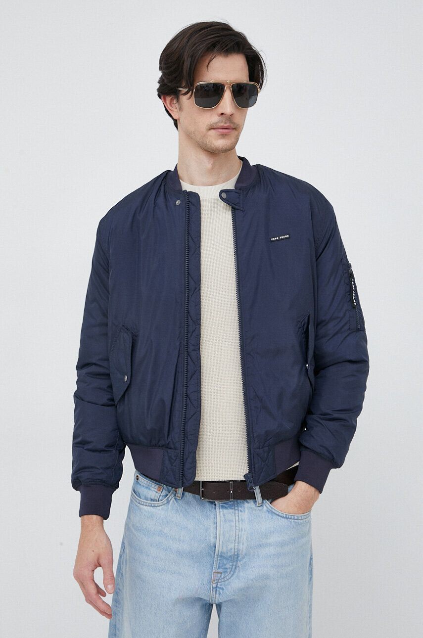 Pepe Jeans Bomber bunda Corey tmavomodrá barva přechodná - Pepit.cz