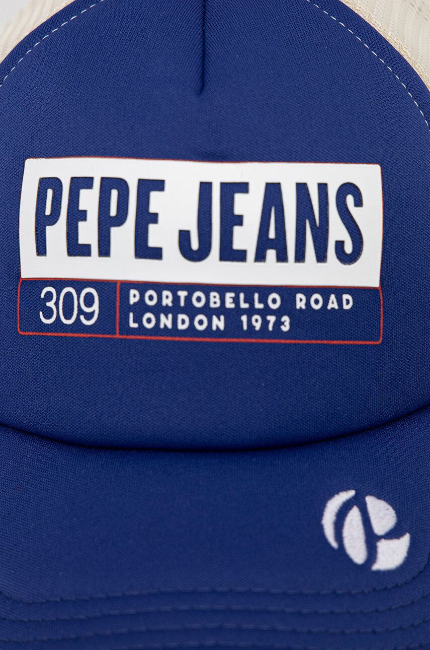 Pepe Jeans Čepice Telmo tmavomodrá barva s potiskem - Pepit.cz