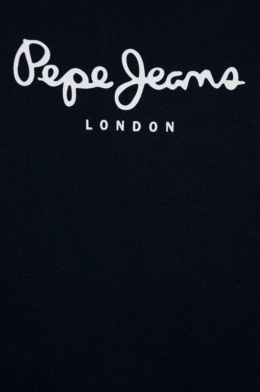 Pepe Jeans Dětská bavlněná košile s dlouhým rukávem tmavomodrá barva s potiskem - Pepit.cz