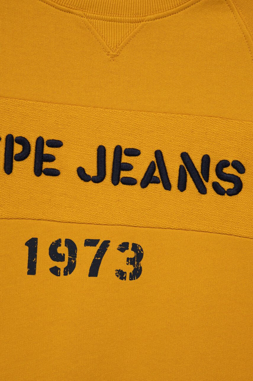 Pepe Jeans Dětská bavlněná mikina žlutá barva vzorovaná - Pepit.cz