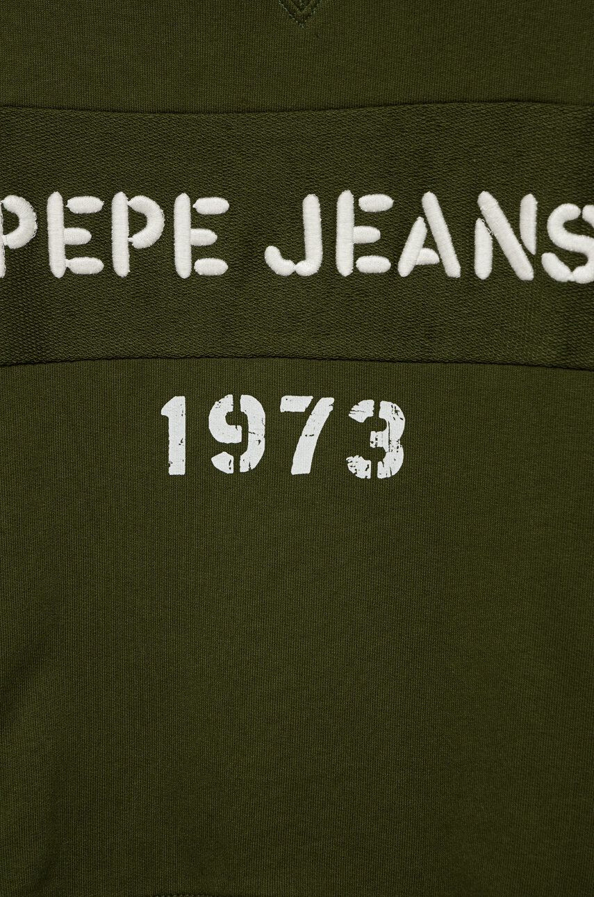 Pepe Jeans Dětská bavlněná mikina zelená barva s aplikací - Pepit.cz