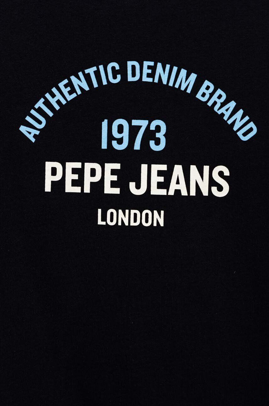 Pepe Jeans Dětská bavlněná mikina tmavomodrá barva s potiskem - Pepit.cz