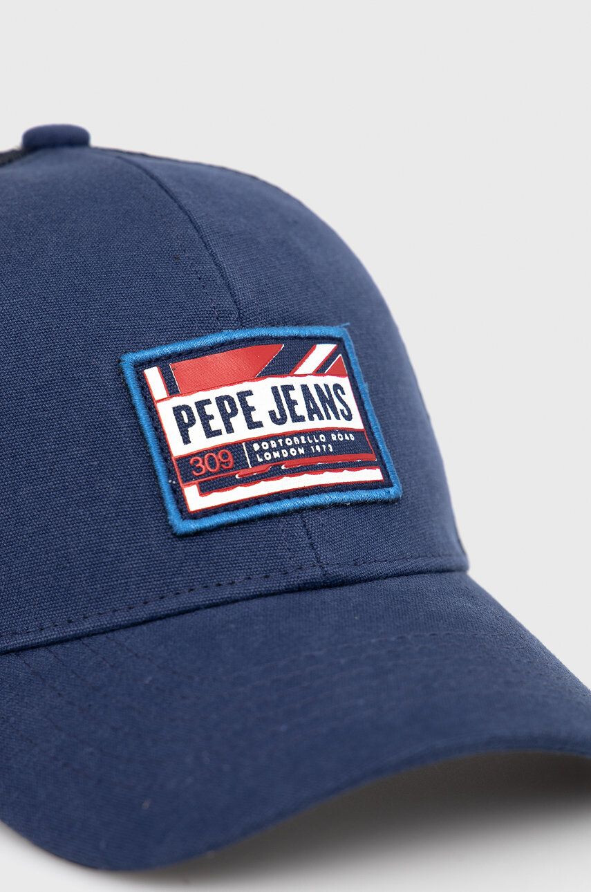 Pepe Jeans Dětska čepice tmavomodrá barva s aplikací - Pepit.cz