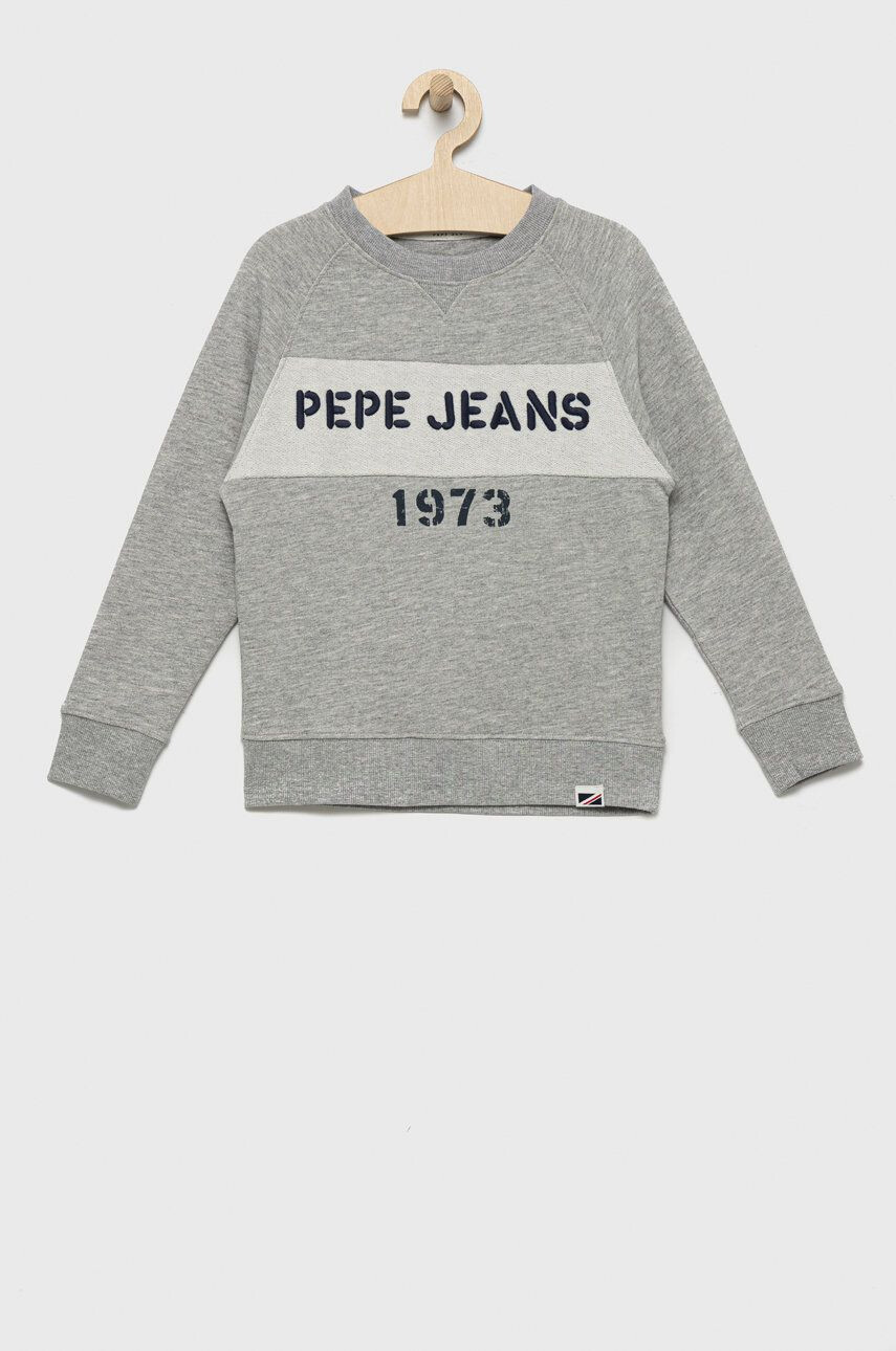 Pepe Jeans Dětská mikina šedá barva vzorovaná - Pepit.cz